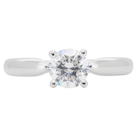 Stunning K White Gold Solitaire Ring With Ct Natural Diamonds