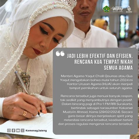 Jadi Lebih Efektif Dan Efisien Rencana Kua Menjadi Tempat Nikah Semua