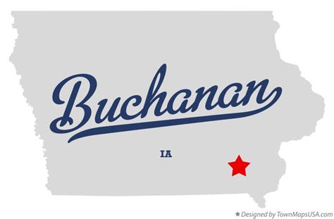 Map of Buchanan, Jefferson County, IA, Iowa