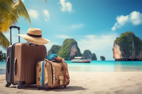 Premium Photo Luggage On Beautiful Islands And Beaches World Tourism Day