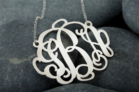 Sterling Silver Monogram Jewelry Iucn Water