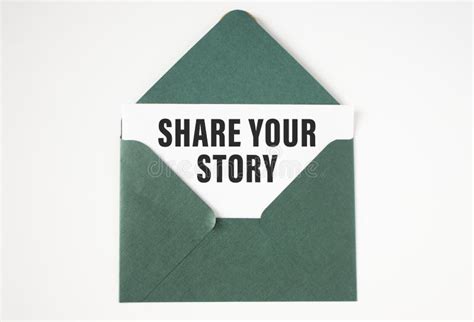 Share Your Story Text On White Paper Stock Photo Image Of Message