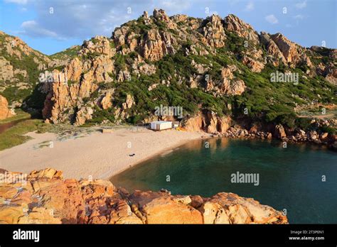 Li Cossi Beach In Costa Paradiso In Sardinia Island Italy Empty Beach