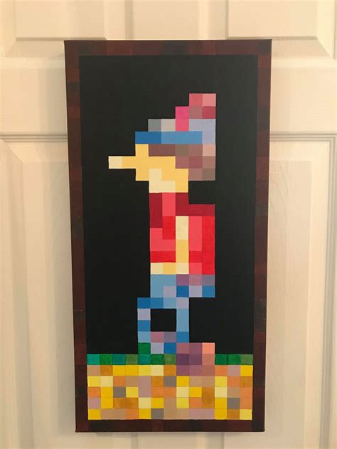 Minecraft Painting Of King Graham From The Kings Quest Series Etsy