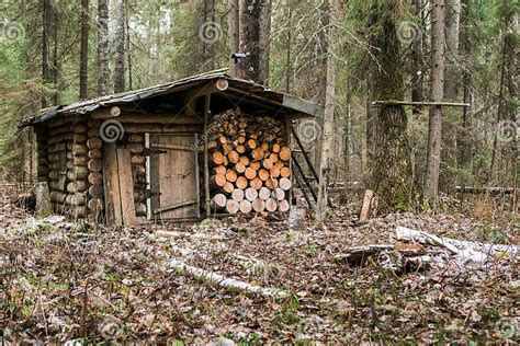 Old Wooden Hunting Lodge Stock Photo Image Of Background 94374398