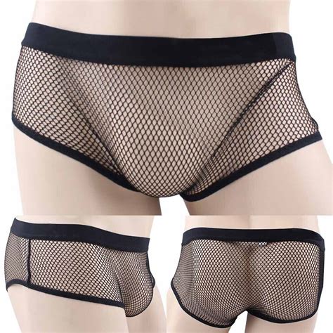 Hommes Sous V Tement Slip String Lingerie Boxer R Sille Maille Chaud Et