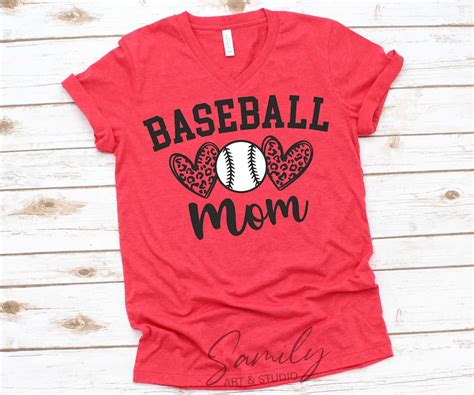 Baseball Mom Svg Leopard Heart Svg Leopard Print Svg Sports Etsy