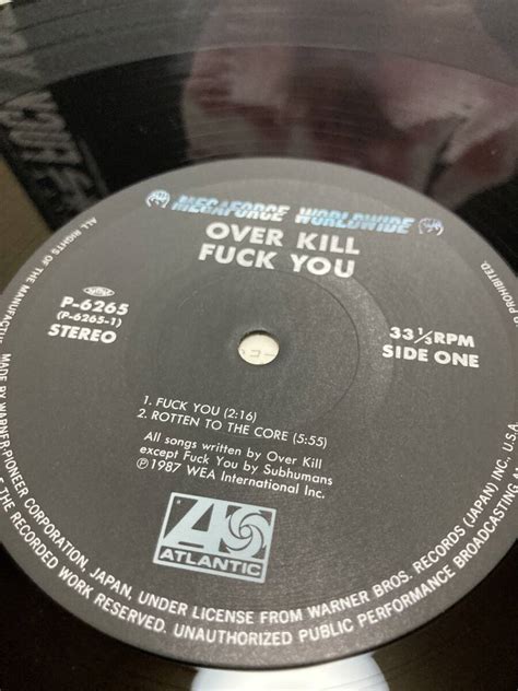 Yahoo オークション 帯付12 オーヴァーキル Overkill Fuck You War