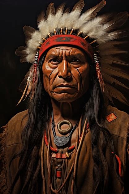 Premium Photo Portrait Of An Apache Indian