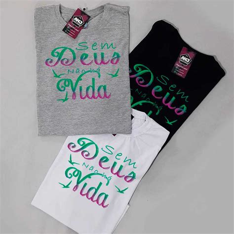 Baby Look Sem Deus Não Há Vida Feminina ANJ Camisetas