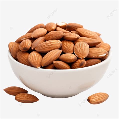 A Bowl Of Almond Nuts Almond Nut Food Png Transparent Image And