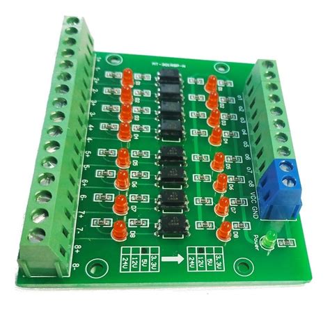 Modulo Optoacoplador 5v A 12v Pnp 8 Canales Aislamiento PRACTINET