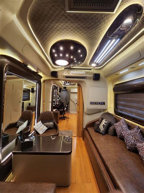 Shilpa Shetty Kundras Luxurious Vanity Van Features Classy Interiors