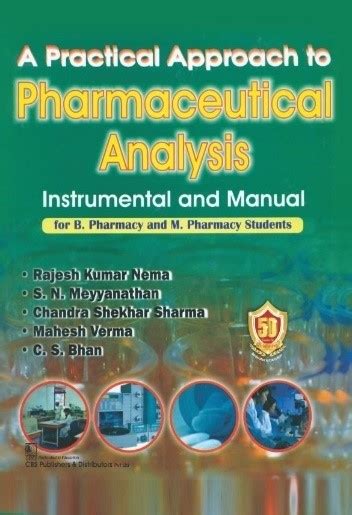 A Practical Approach To Pharmaceutical Analysis Instrumental And Manual For B Pharmacy And M