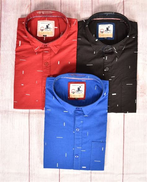 Trendy Fit Multicolor Men Printed Cotton Shirt Full Sleeves At Rs 250