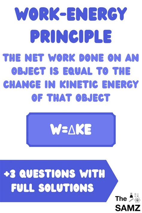 Work Energy Principle Physics Notes Kinetic Energy Energy Work