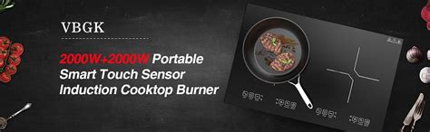 Vbgk Double Induction Cooktop W Countertop Burner Hot Plate Lcd Sensor Touch Energy Saving