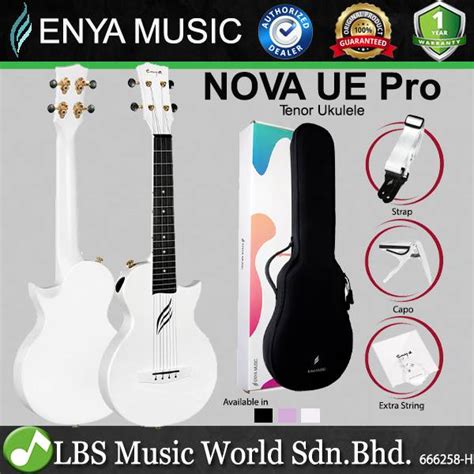 Enya Nova UE Pro 26 Inch Carbon Fiber Tenor Ukulele With EQ And Gig Bag