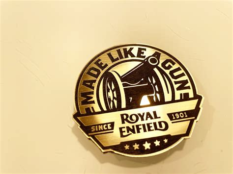 Batch Emblem Plaque Royal Enfield Bullet Made Like A Gun Laser Cut In