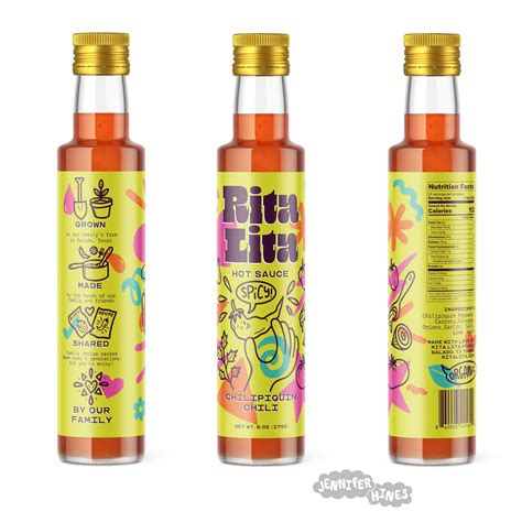 Hot Sauce Packaging Illustration Food Packaging Illustration Jennifer Hines Illustrator