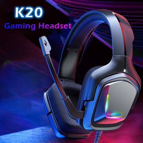 Onikuma K20 Rgb Professional Gaming Headset Noise Cancellation Microphone Led Stereo Headphones