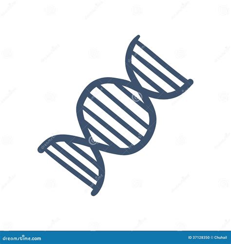 Símbolo De La DNA Aislado En Blanco Ilustración del Vector