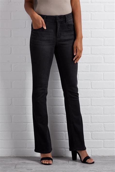 Versona Washed Black Bootcut Jeans