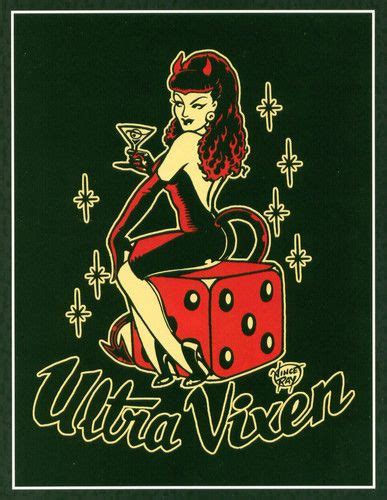 Vince Ray Ultravixen Pin Up Girl Vintage Vintage Art Rockabilly Art Ange Demon Gothabilly