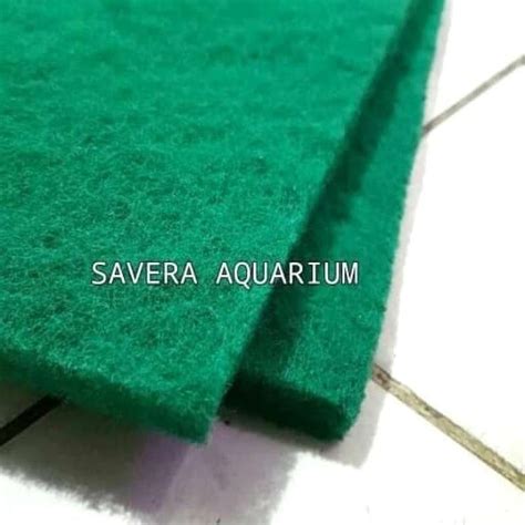 Jual Green Wool Filter 100x50x2 5cm Kapas Busa Hijau Aquarium Di