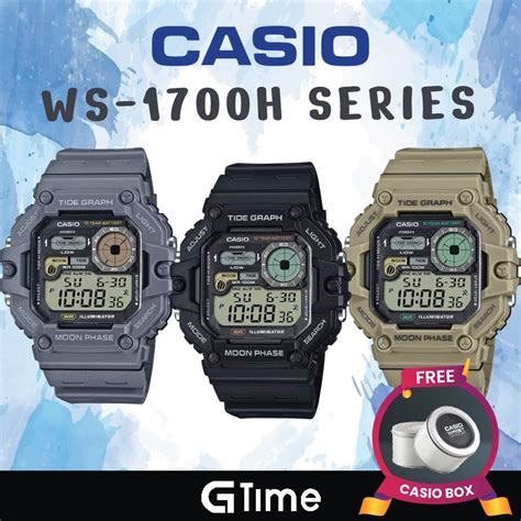 1YR WARRANTY CASIO WS 1700H MEN DIGITAL QUARTZ YOUTH TIMEPIECES DATE