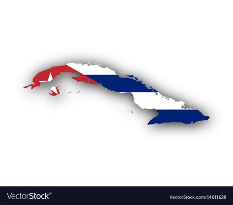 Map and flag of cuba Royalty Free Vector Image