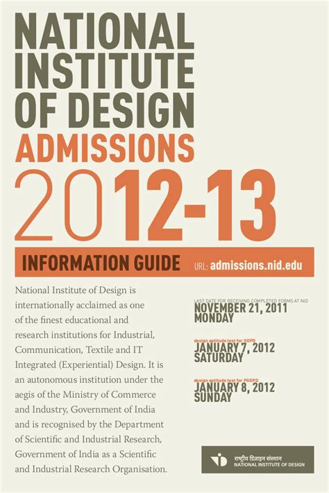 Nid Admissions Brochure 2012 13 By Tarun Deep Girdher Issuu