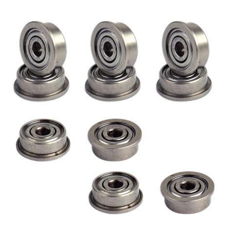 F Zz Shielded Deep Groove X X Mm Metal Mini Flange Ball Bearing