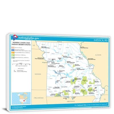 Missouri National Atlas Federal Lands And Indian Reservations Map