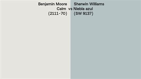 Benjamin Moore Calm Vs Sherwin Williams Niebla Azul Sw