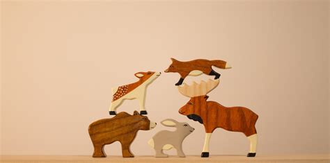 Forest Animals Toys Set Wooden Toys Toddler Gifts Toddler - Etsy