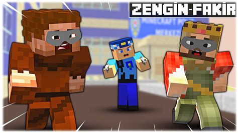 KEREM KOMİSER VS ZENGİN ve FAKİR HAYATI Minecraft YouTube