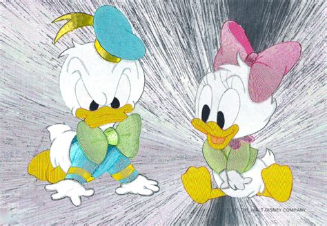 My Favorite Disney Postcards: Baby Donald and Daisy Duck with Metallic ...