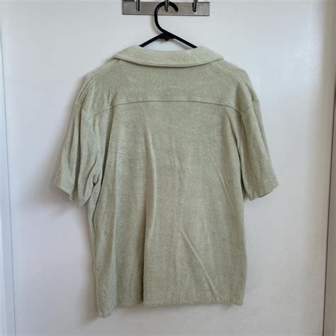 Nude Lucy Terry Toweling Button Up In Size Medium Depop