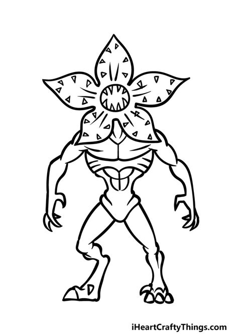 Demogorgon Drawing How To Draw A Demogorgon Step By Step