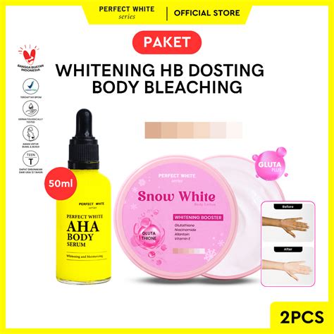 Jual Perfect White Paket Body Bleaching Pemutih Aha Body Serum Ml