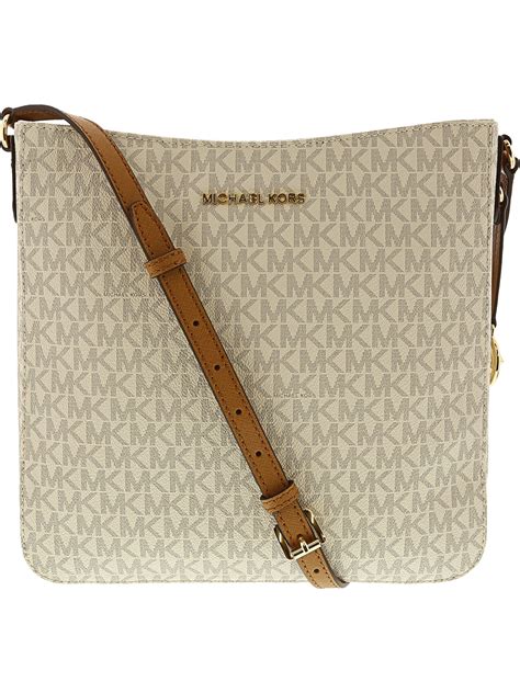 Michael Kors Jet Set Travel Large Messenger Bag Vanilla Acorn