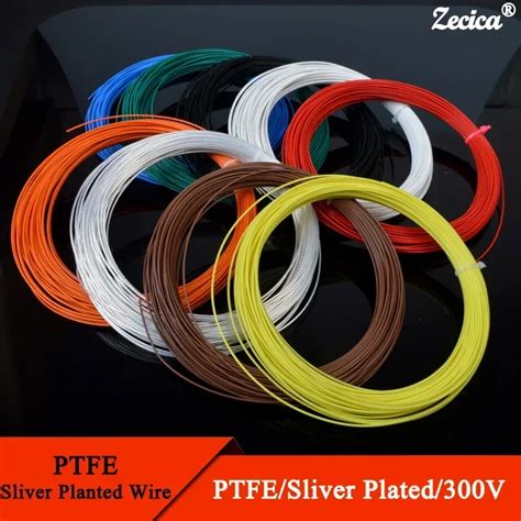 5M 10M PTFE Silver Plated Wire 30AWG 10AWG High Purity OFC Electronic