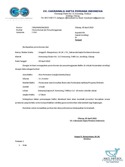 Surat Izin Baliho Pdf