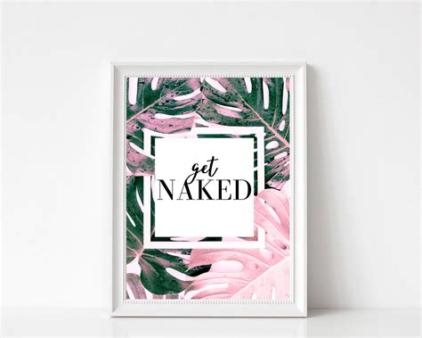 Get Naked Print Bathroom Wall Art Bathroom Prints Printable Etsy UK