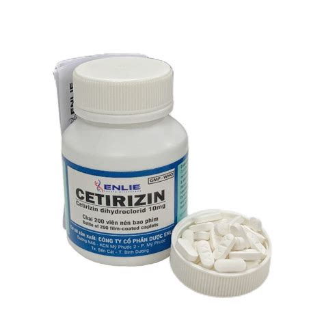 Cetirizin (H/200-500 viên trắng) - Enlie - Công ty TNHH Dược Phẩm QM Pharma