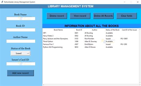 Library Management System Project In Python With Source Code Python Geeks