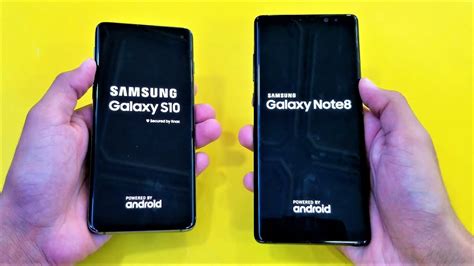 Samsung Galaxy S10 Vs Samsung Galaxy Note 8 Speed Test Comparison