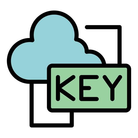 cloud data key icon vector flat  vector art  vecteezy