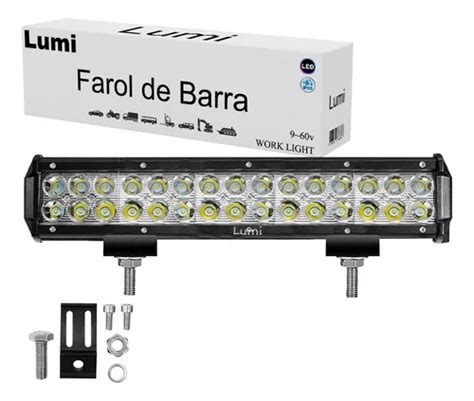 Barra de lámpara reflectora Spotlight 90 W 30 LED color negro luz